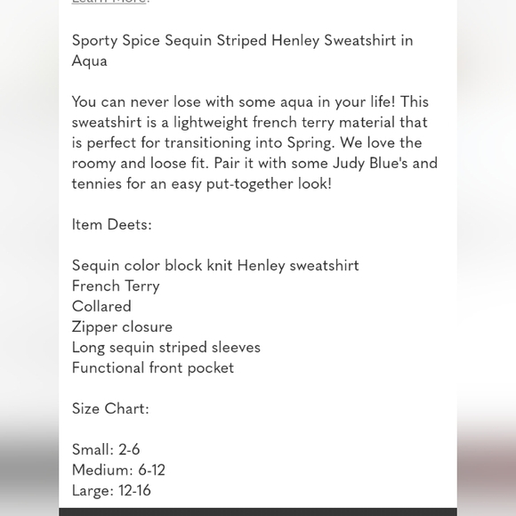 Henley Sequin Sweatshirt - Picture 4 of 4